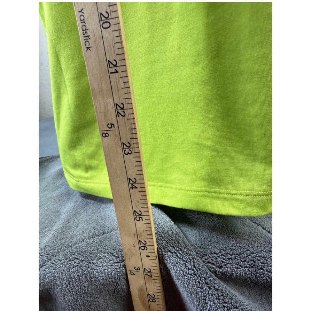 Lululemon Shirt Womens 10 Neon Green Short Sleeve Split Hem Athletic Gym Top - Picture 7 of 7